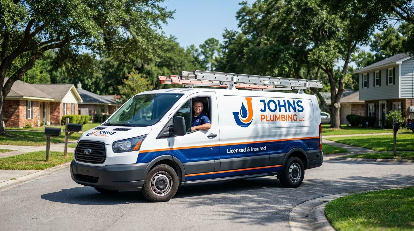 Johns Plumbing LLC service van in Princeton, MO